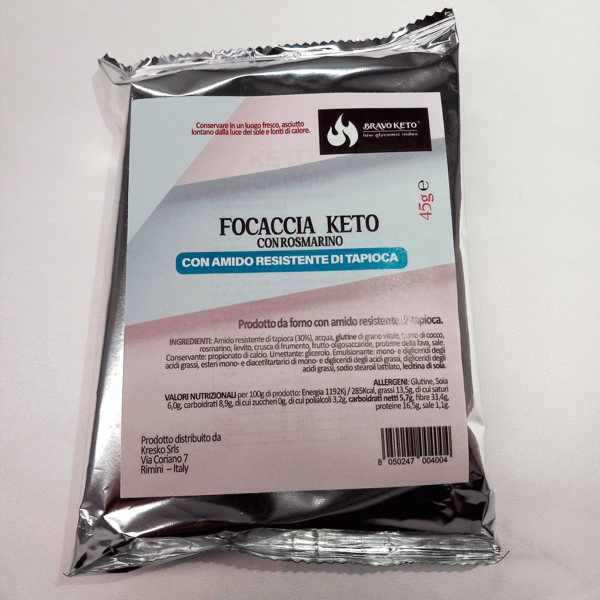 Focaccia keto al rosmarino 45g